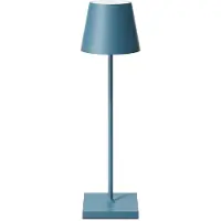 Sigor Lampe de bureau rechargeable NUINDIE USB-C 380mm bleu dauphin
