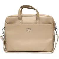 GUESS Sacoche pour Ordinateur Portable 16'' Modèle Saffiano Beige