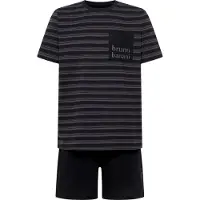 Bruno Banani Pyjama court 'Hale ' bleu foncé / gris