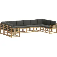 vidaXL Ensemble de canapés d'extérieur avec coussins, 10 pièces, blanc et anthracite