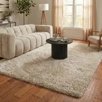 NATURL. Tapis shaggy - Blaze Beige | 160x230 cm | Rectangulaire |
