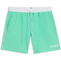 BOSS Short de bain à logo contrastant et liseré