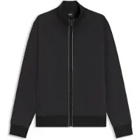 BOSS Sweat en coton à encolure zippée