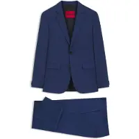 HUGO Costume deux pièces Extra Slim en twill à carreaux
