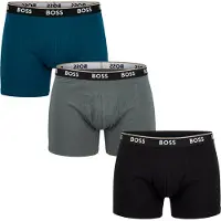 BOSS pour homme. 50531691 Lot de 3 boxers Power 969 noir, vert, gris (XXL), Homewear, Coton