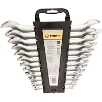 GRUPA TOPEX Jeu de clés plates 6-32mm 12 pcs (35D657) (10 mm, 11 mm, 12 mm, 13 mm, 14 mm, 15 mm, 16 mm, 17 mm, 18 mm, 19 mm, 20 mm, 21 mm, 22 mm, 23 mm, 24 mm, 25 mm, 27 mm, 32 mm, 6 mm, 7 mm, 8 mm, 9 mm)