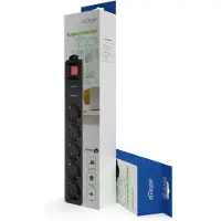 EnerGenie SPG5-C-15 - Protection contre les surtensions - Ports de sortie : 5 - 4.6 m cordon - noir