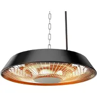 Neo Tools Chauffage de plafond 1500W, aluminium, sans télécommande, interrupteur marche/arrêt, élément chauffant à lampe halogène, IP44