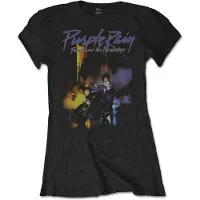 Prince T-Shirt Purple Rain Femme Noir - Taille L