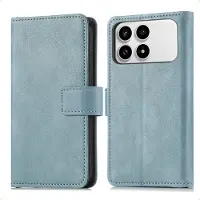 IMoshion Étui de télephone portefeuille de luxe Xiaomi Poco F8 Pro - Bleu clair