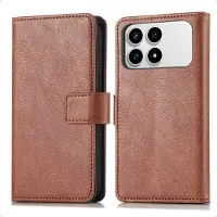 IMoshion Étui de télephone portefeuille de luxe Xiaomi Poco F8 Pro - Marron