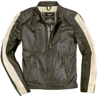 Black-Cafe London Toronto Vert Foncé Blouson Cuir Taille