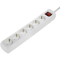 Hama Multiprise, 6 prises, avec interrupteur, 1,4 m, blche