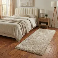 NATURL. Tapis de couloir lavable - Blaze Beige | 80x300 cm | Tapis de couloir | Pile haute