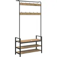 vidaXL Porte-manteau avec étagère chêne artisanal 95 x 34 x 184 cm