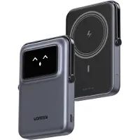 UGREEN Batterie externe Uno 10 000 mAh, 20 W, écran numérique, 5 V/3 A, gris-noir