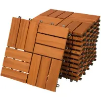Deuba Dalles de terrasse en bois d'acacia 30x30cm lot de 11