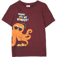 s.Oliver T-Shirt bleu clair / orange / lie de vin / noir