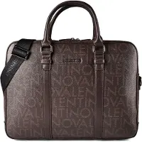 Valentino Porte-documents 'King RE' marron