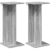 vidaXL Support de Plante 2 pcs Gris Sonoma 25 x 25,5 x 60,5 cm