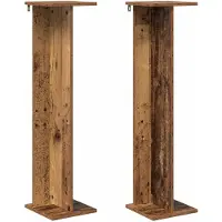vidaXL Support de Plante 2 pcs Bois ancien 25 x 25,5 x 100,5 cm