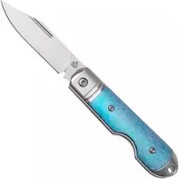 QSP Knife Moray QS171-A, Limited Edition, Satin Vanax, Blue Crystallized Titanium, couteau de poche