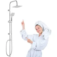 Kuchinox ONDO chrome Colonne de douche sans robinetterie