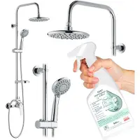 Kuchinox Colonne de douche chromée Enna avec vinaigre ménager