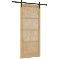 vidaXL Porte coulissante ORKDAL Nature 86 x 198,5 cm en pin massif