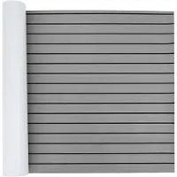 vidaXL Tapis de bateau rayé gris clair et noir 240 x 90 cm EVA