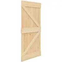 vidaXL Porte coulissante NARVIK, finition naturelle et noire, 80 x 210 cm (213,5 cm)