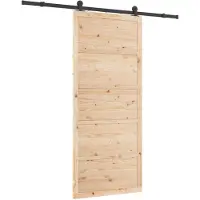 vidaXL Porte coulissante Nature 100 x 208 cm Pin massif