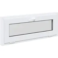 vidaXL Fenêtre de cave RISOR 110 x 40 cm PVC et verre, blanc