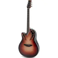 Ovation CE44LX-1R Celebrity Elite Exotic Ruby Burst guitare électro-acoustique folk pour gaucher