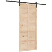 vidaXL Porte coulissante Nature 100 x 208 cm Pin massif