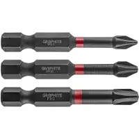 GRUPA TOPEX Embouts à percussion PH1/2/3 x 50 mm, 3 pièces.