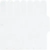 vidaXL Carreaux en forme de plume, lot de 10, blanc, 30 x 30 cm, polyuréthane et PET