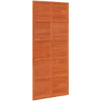 vidaXL Porte de grange , brun cire, 90 x 208 cm, bois de pin massif