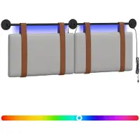 vidaXL Tête de lit suspendue Gris nuagePolyuréthanestyle antique
