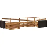 vidaXL Ensemble de canapés d'extérieur 6 pièces Naturel
