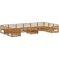 vidaXL Ensemble de canapés 11 pièces en bois massif d'acacia