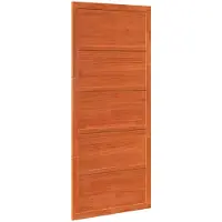 vidaXL Porte de grange, 80 x 2,5 x 208 cm, bois massif de pin, finition brun cire