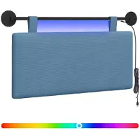vidaXL Tête de lit suspendue avec éclairage LED bleu en velours