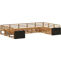 vidaXL Ensemble de canapés d'extérieur 9 pièces en bois massif d'acacia naturel