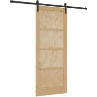 vidaXL Porte coulissante Nature 86 x 211 cm en pin massif