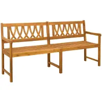 vidaXL Banc d'extérieur Nature 180 x 55,5 x 90 cm en bois massif d'acacia