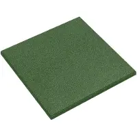 vidaXL : 12 dalles de protection antidérapantes, vertes, 50 x 50 cm, en caoutchouc