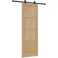 vidaXL Porte coulissante ORKDAL, 73,5 x 211 cm, en bois massif de pin, finition naturelle
