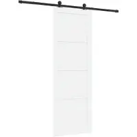 vidaXL Porte coulissante ORKDAL Blanc 83 x 232 cm Bois de pin massif