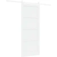 vidaXL Porte coulissante ORKDAL, 83 x 202 cm, en bois massif de pin, blanche